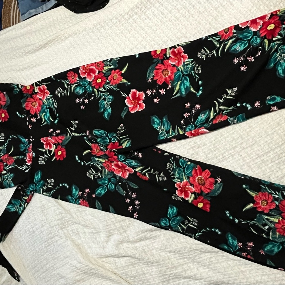 Derek Heart Black Floral Jumpsuit